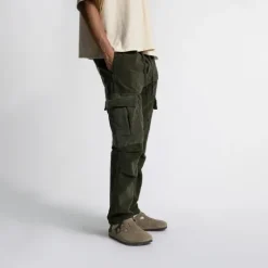 Homme SWEET PANTS CORDUROY CARGO ARMY