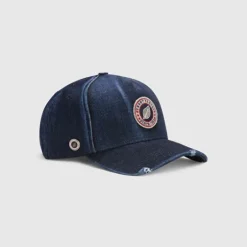 SWEET PANTS DENIM USED CAP DARK BLUE