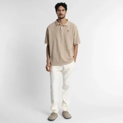 Homme SWEET PANTS FADED POLO WHITE PEPPER