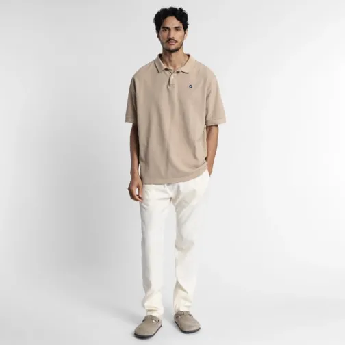 Homme SWEET PANTS FADED POLO WHITE PEPPER