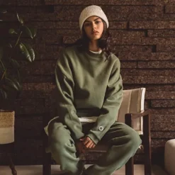 Femme SWEET PANTS F ICONIC CREW LEAF