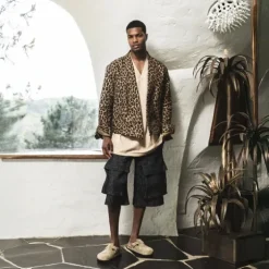Homme SWEET PANTS LA VESTE LEOPARD
