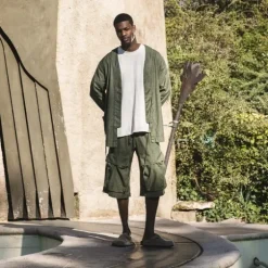 Homme SWEET PANTS LE BERMUDA LIN ARMY