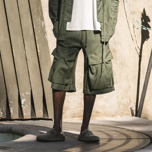 Homme SWEET PANTS LE BERMUDA LIN ARMY