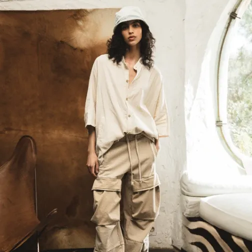 Femme SWEET PANTS LE CARGO WHITE PEPPER
