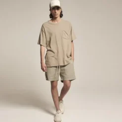 Homme SWEET PANTS LINEN SHORT SAND