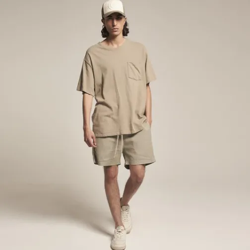 Homme SWEET PANTS LINEN SHORT SAND