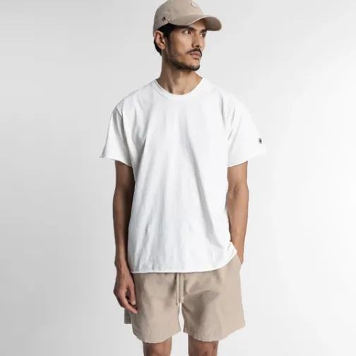 Homme SWEET PANTS LINEN SHORT WHITE PEPPER