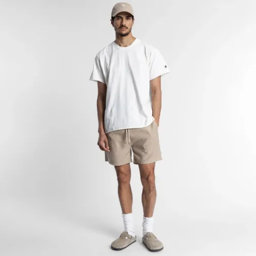 Homme SWEET PANTS LINEN SHORT WHITE PEPPER