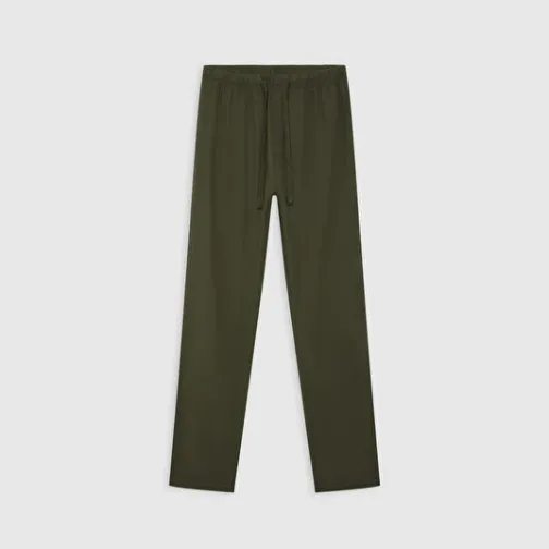 Homme SWEET PANTS LINEN TAPER ARMY