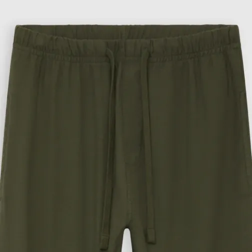 Homme SWEET PANTS LINEN TAPER ARMY