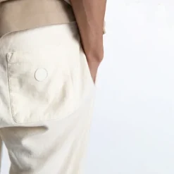 Homme SWEET PANTS LINEN TAPER MILK