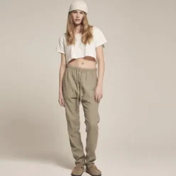 Femme SWEET PANTS LINEN TAPER SAGE