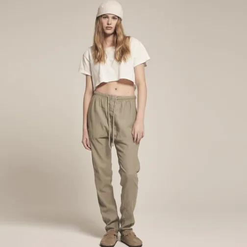 Femme SWEET PANTS LINEN TAPER SAGE