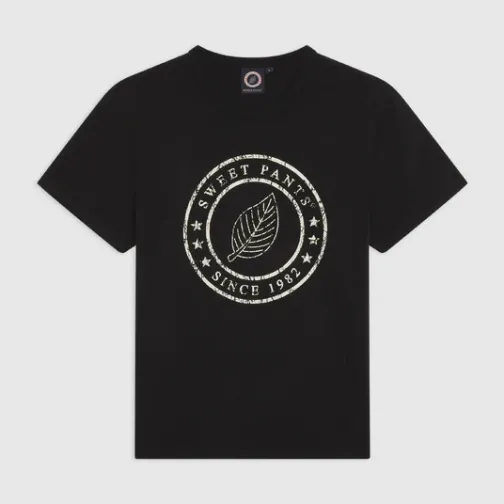 Femme SWEET PANTS OG PRINT TEE BLACK