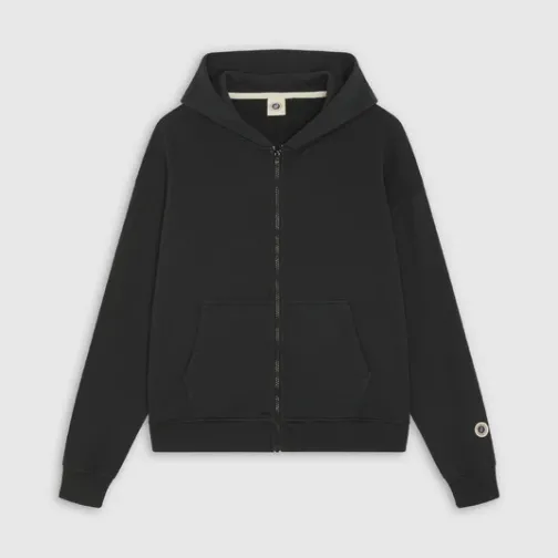 Femme SWEET PANTS WASH ZIP UP BLACK