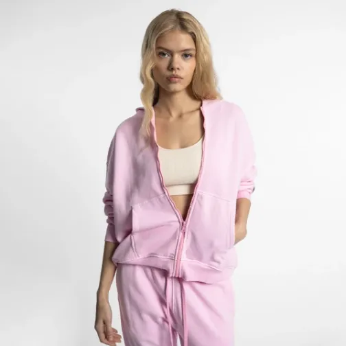 Femme SWEET PANTS WASH ZIP UP BLUSH